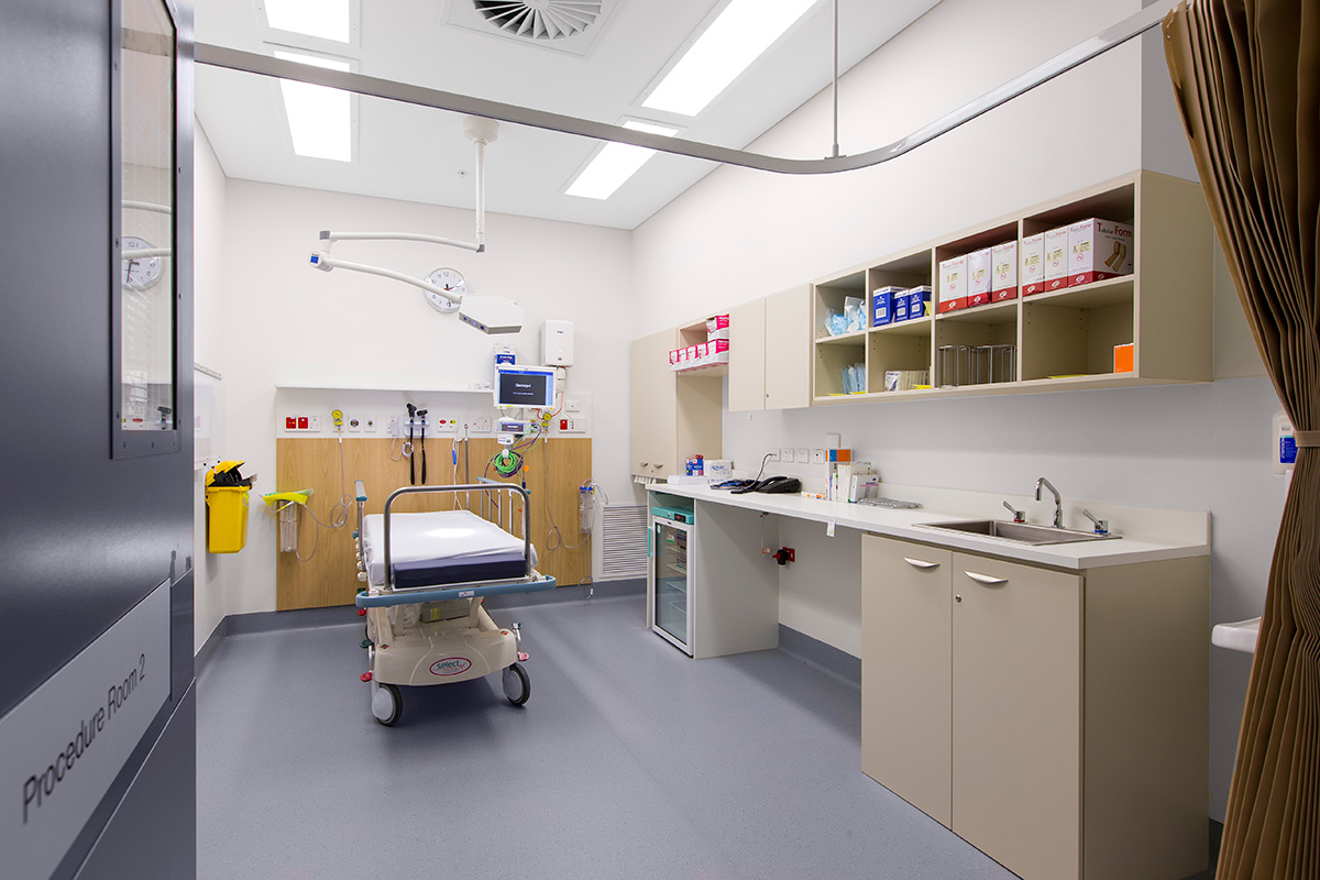 hospital room yellow bin on left Portrait, architectural and food