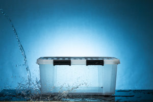 in the final creative product image this formed the water at the front left side of the storage box