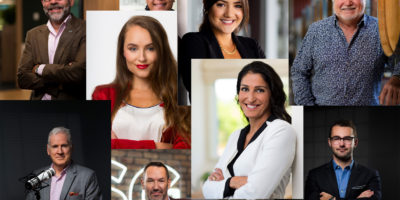 collage of professional headshots captured by Auckland photographer Adam Firth